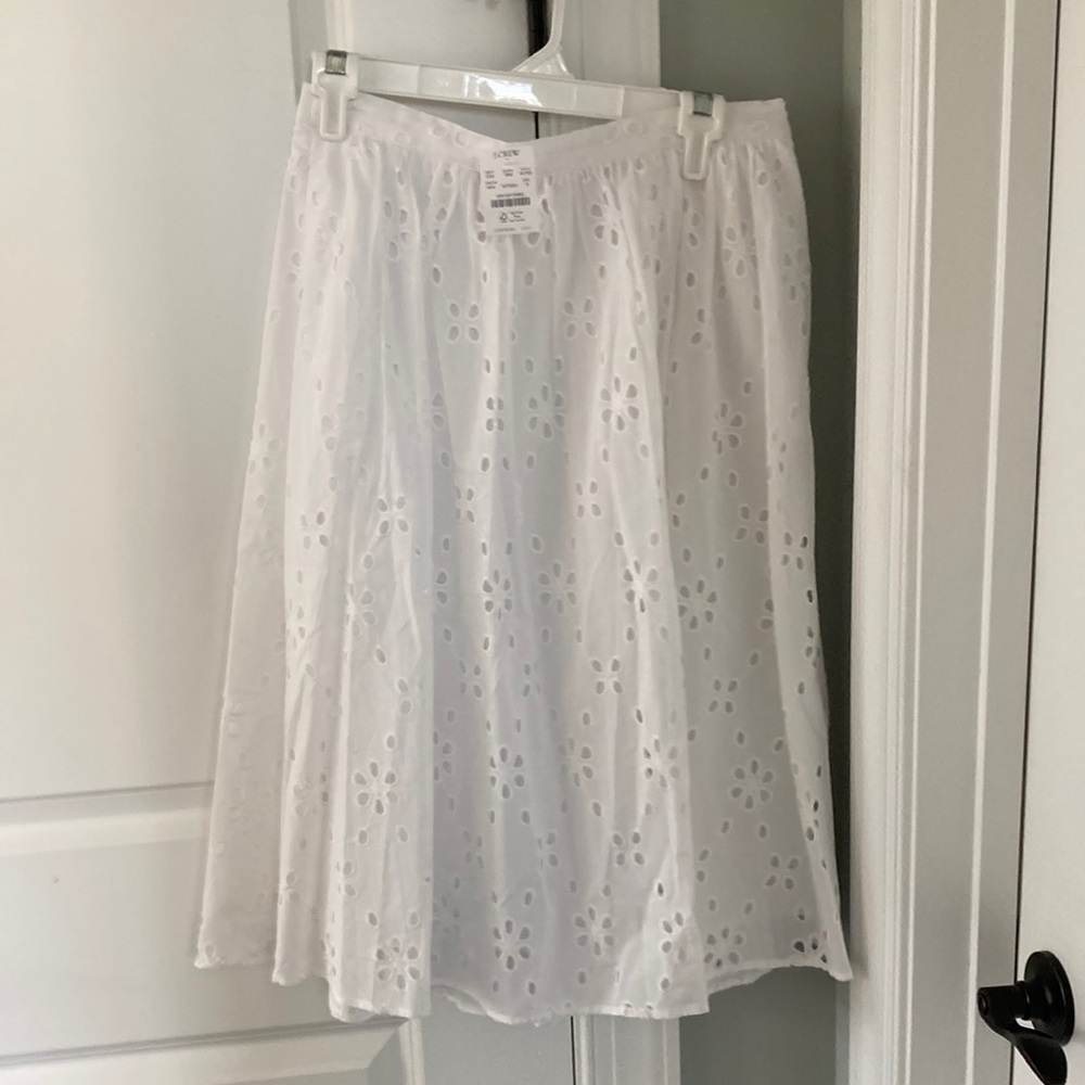 J crew eyelet skirt